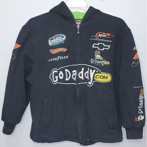 GoDaddy NASCAR Danica Patrick ZipHoodie Embroidered RacingCore Moto-Streetwear S